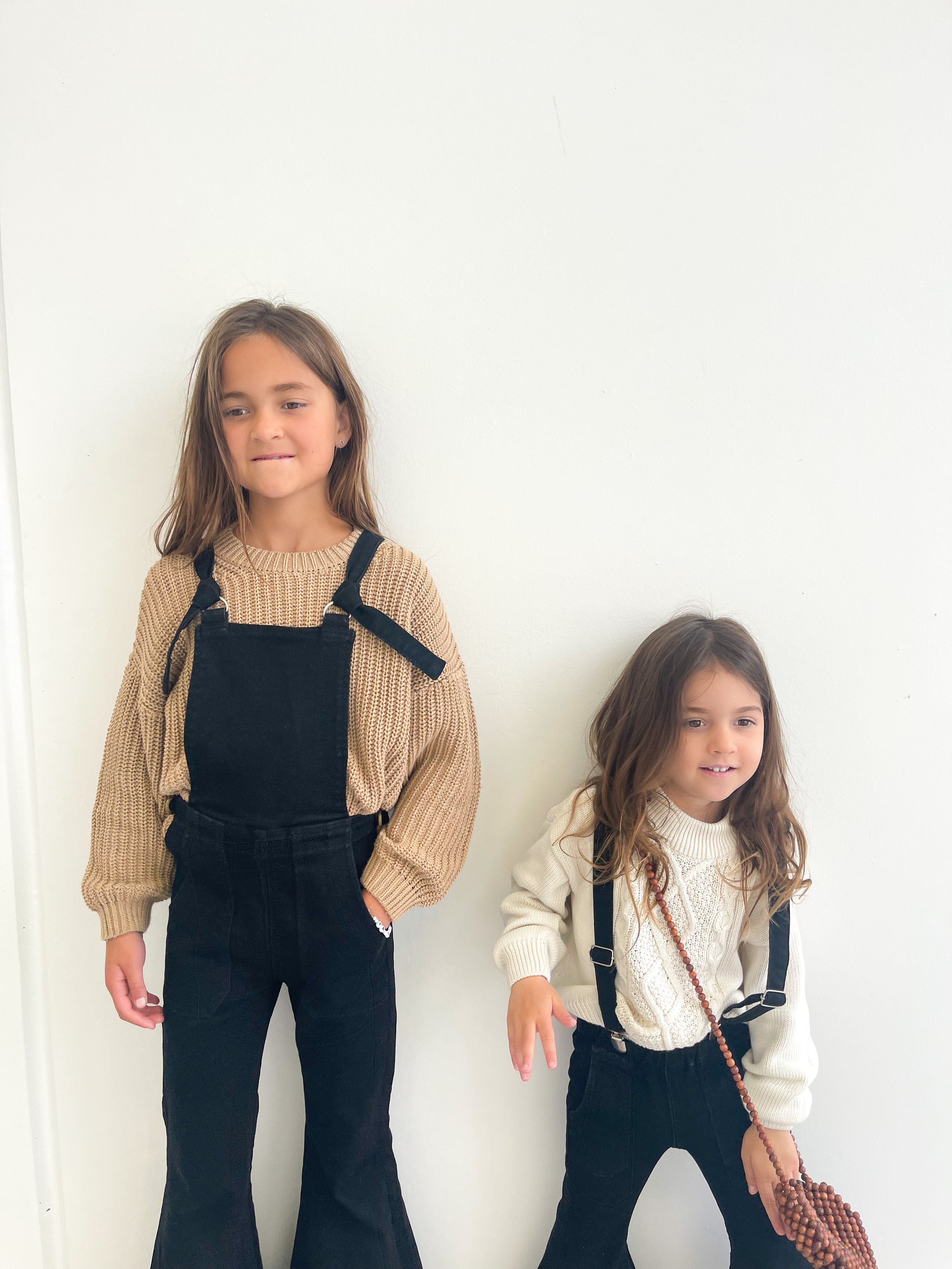 Farrah Flare Overall - Faded Black