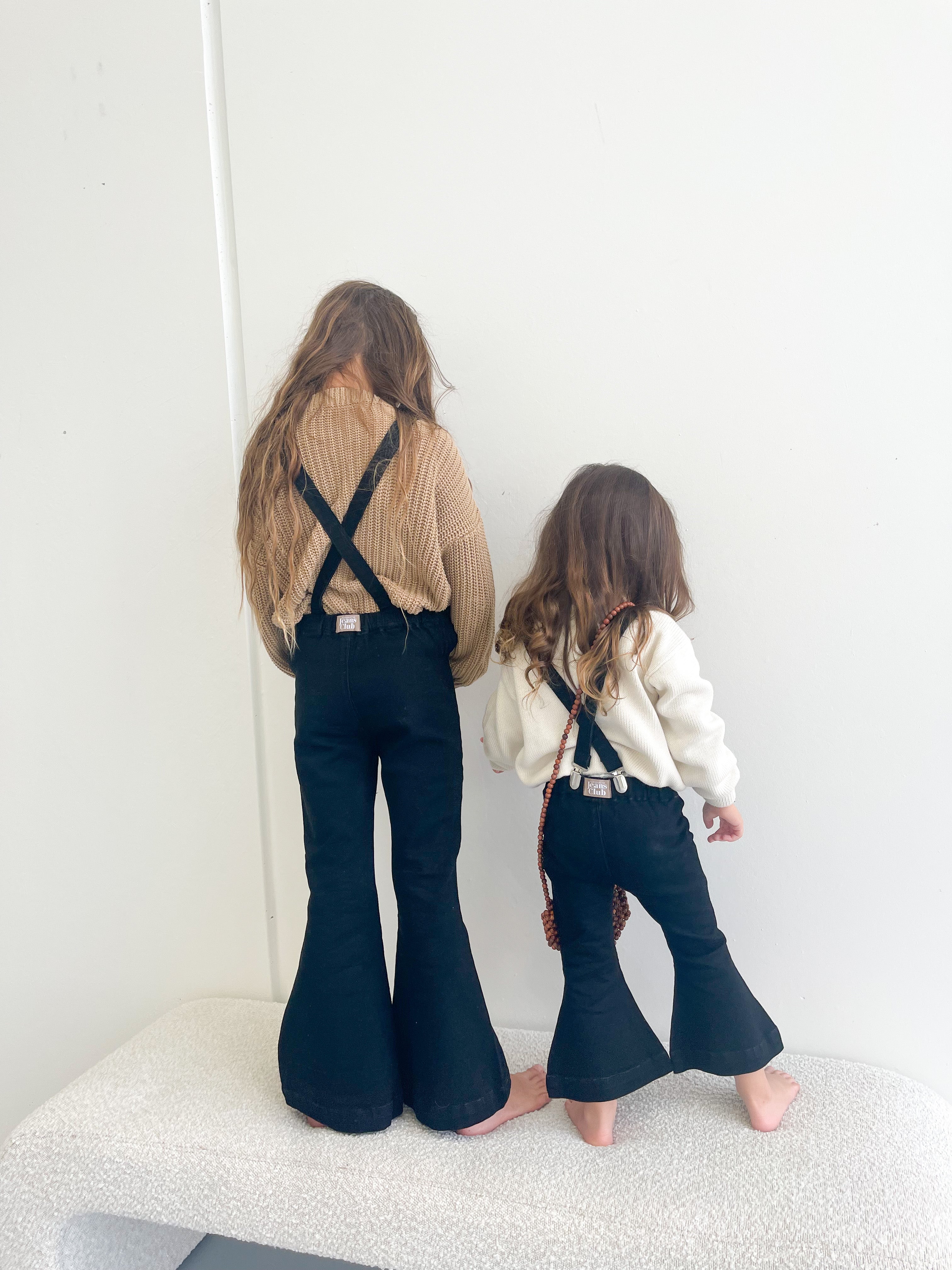 Farrah Flare Overall - Faded Black