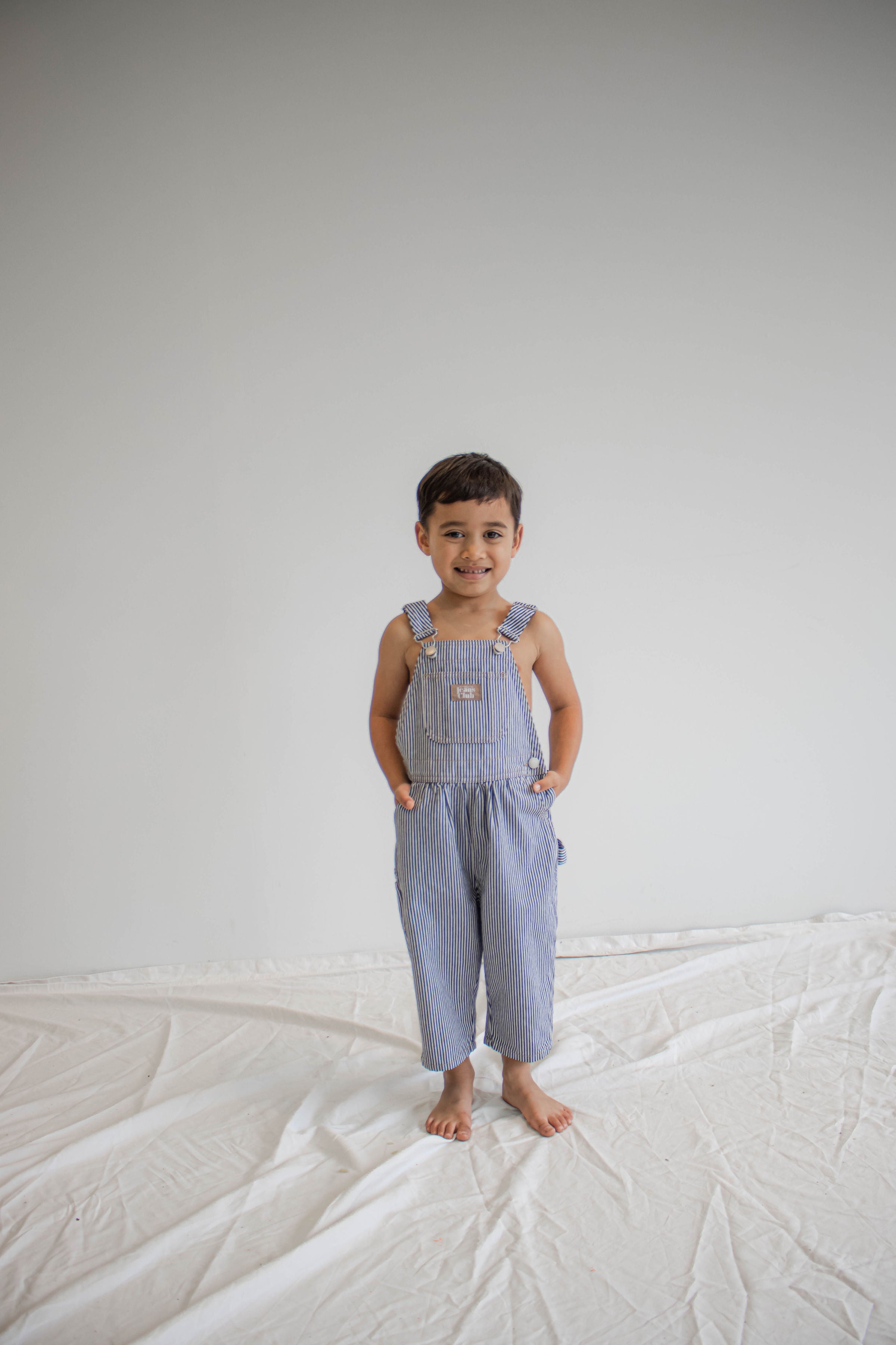 Carpenter Overall - Navy Railroad Stripe