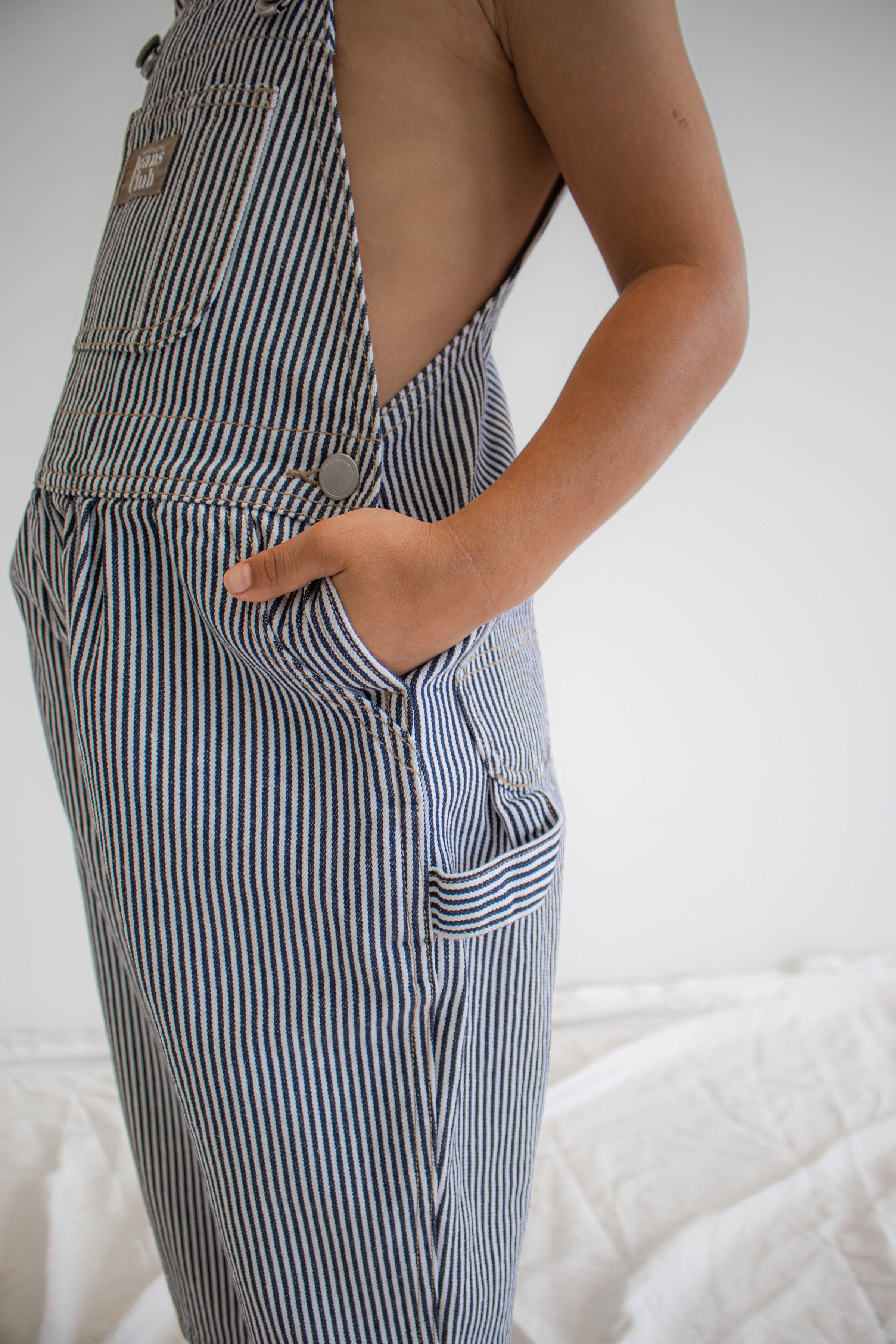 Carpenter Overall - Navy Railroad Stripe