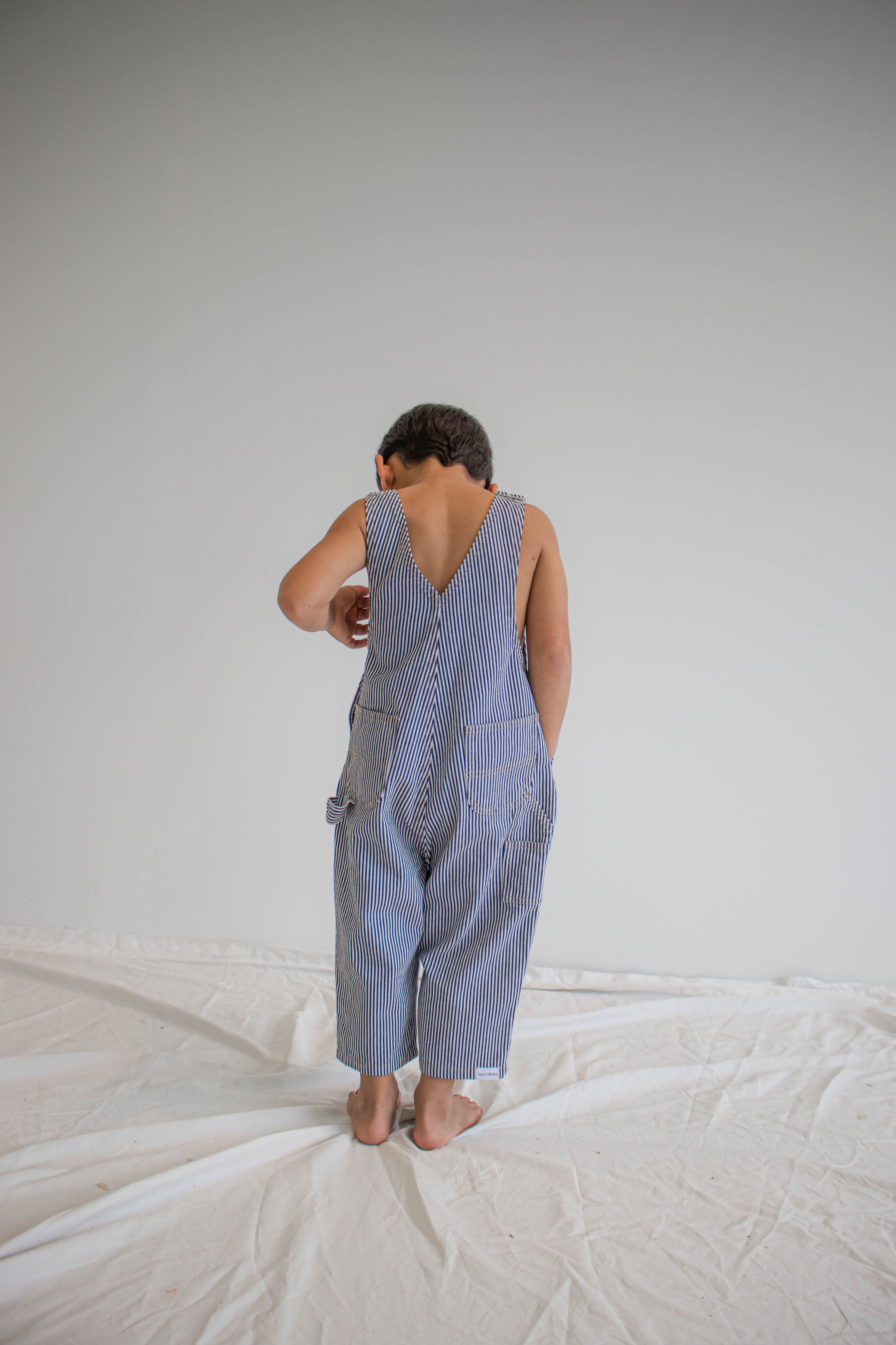 Carpenter Overall - Navy Railroad Stripe