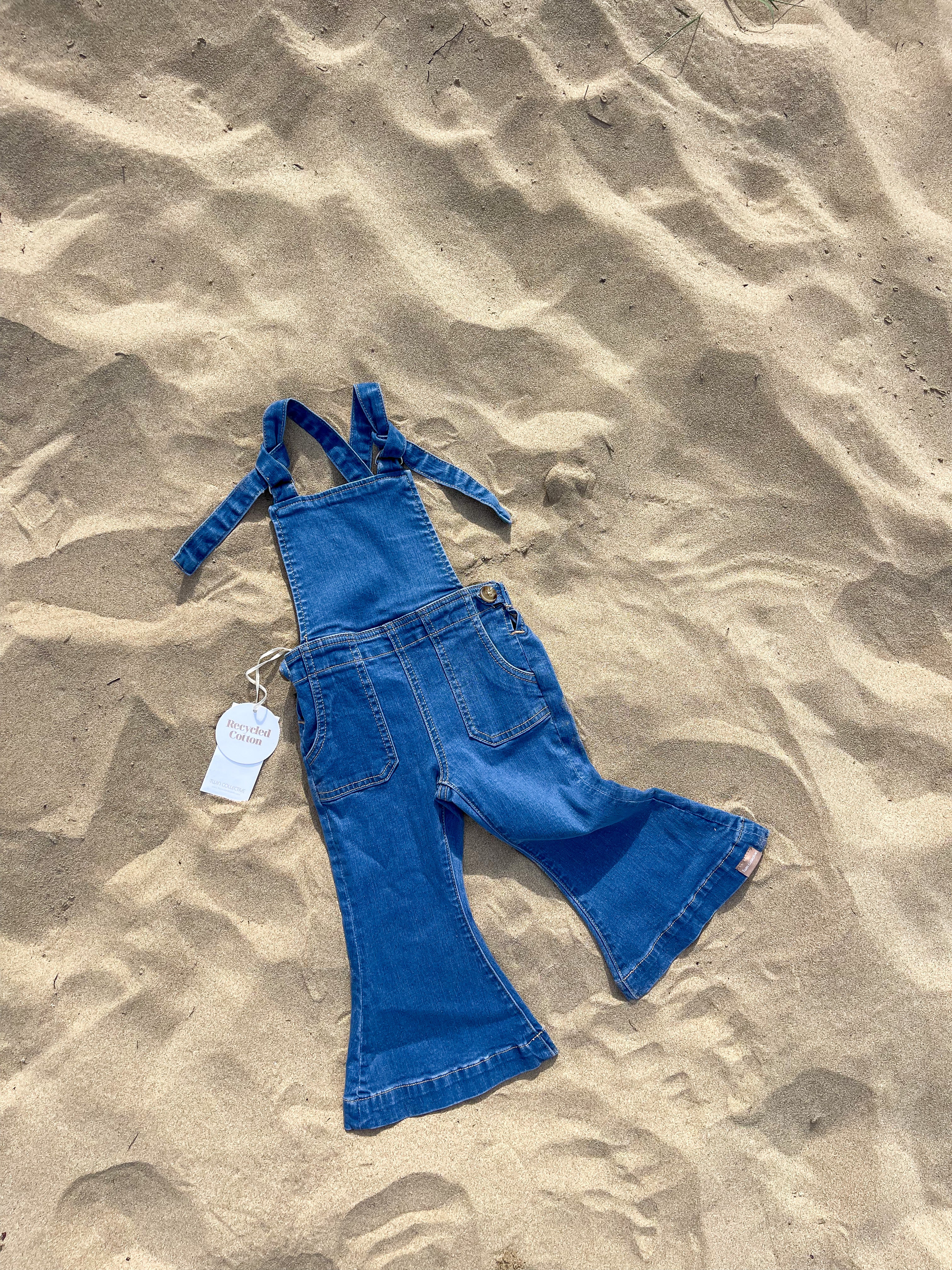 Farrah Flare Overall - Western Blue