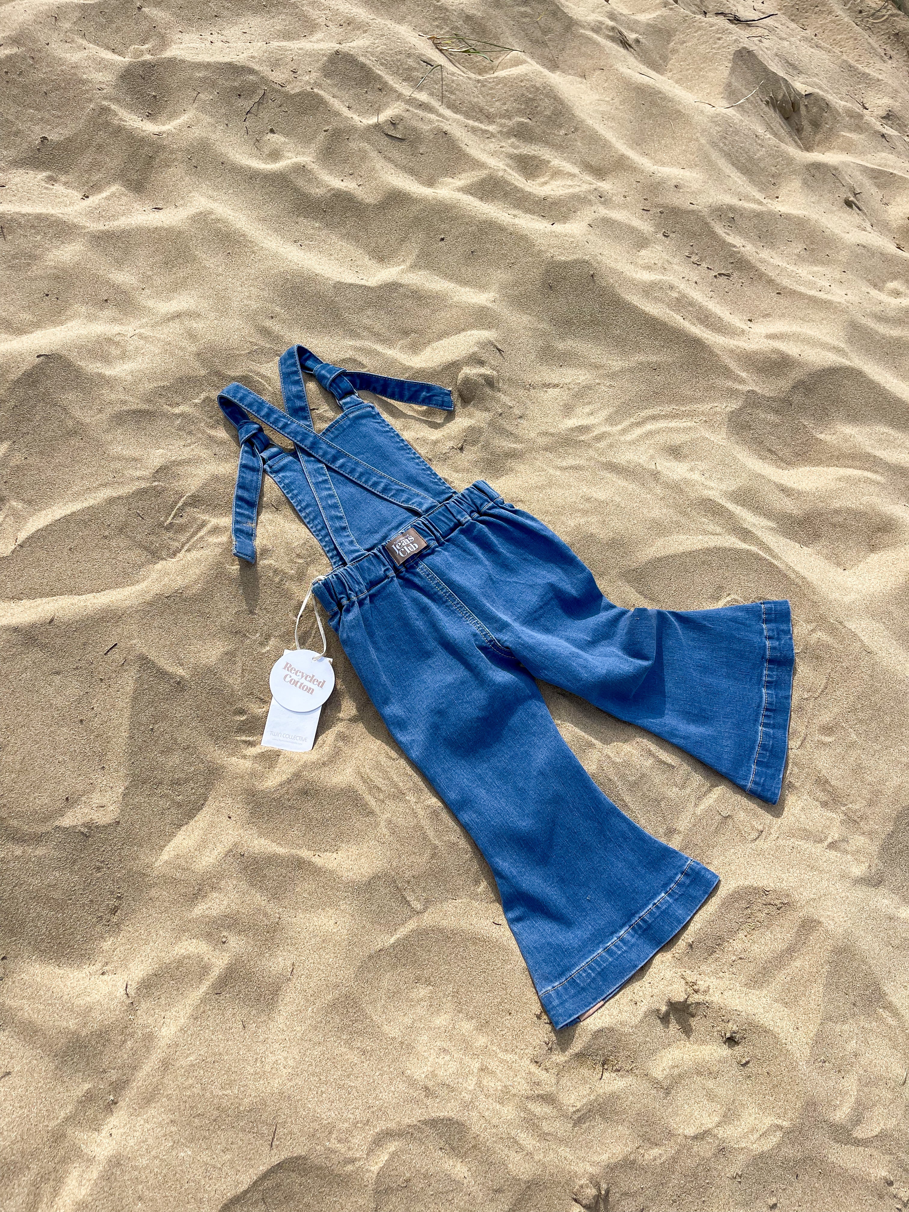 Farrah Flare Overall - Western Blue