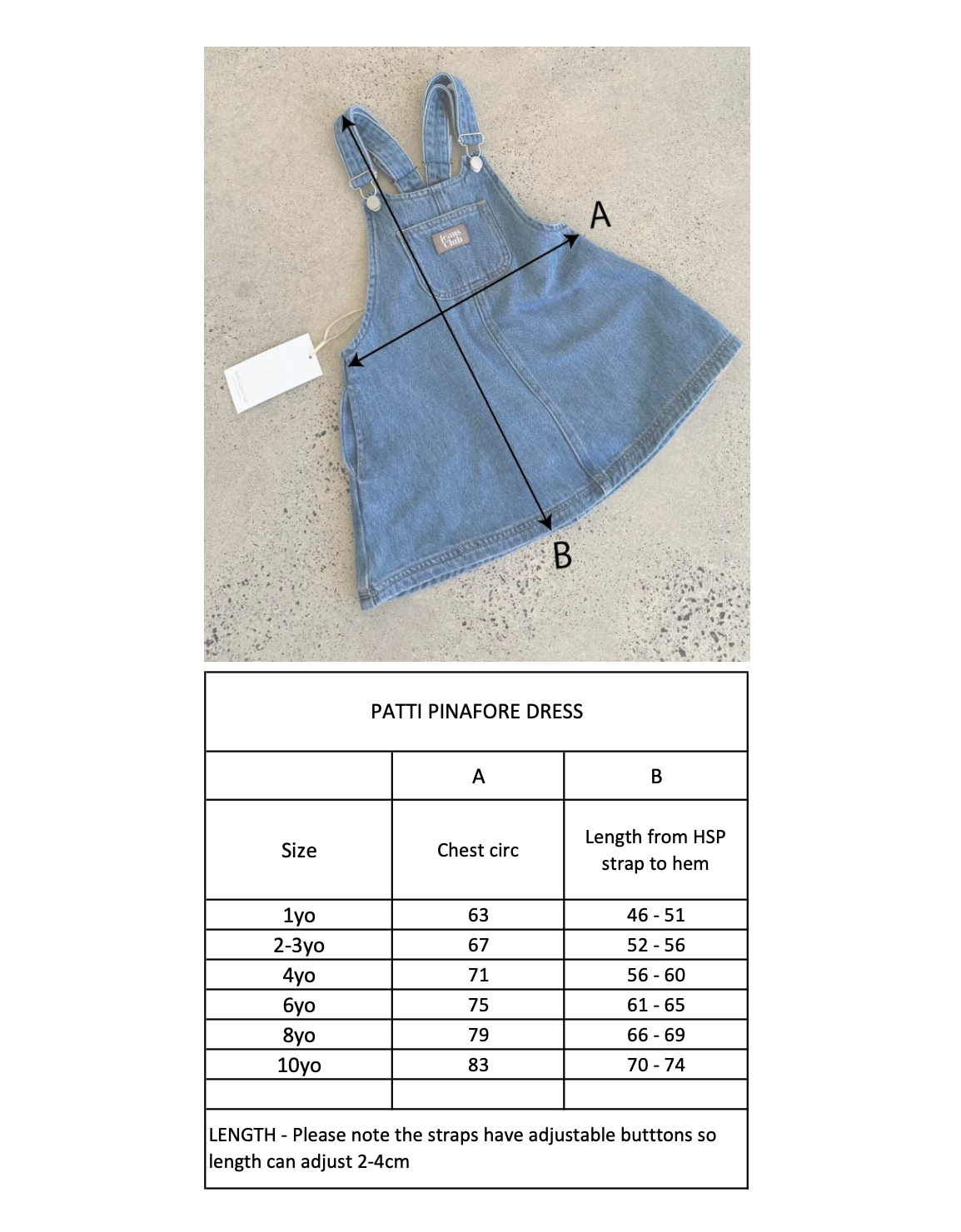 Patti Pinafore Dress - Island Blue