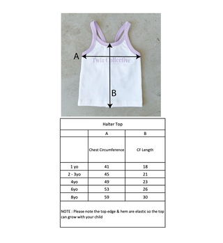 Retro Halter Tank - Lilac