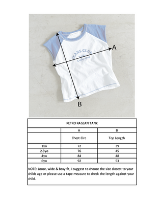 Retro Raglan Tank - Pink