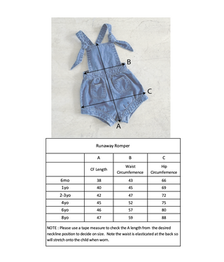 Runaway Romper - Dixie Blue