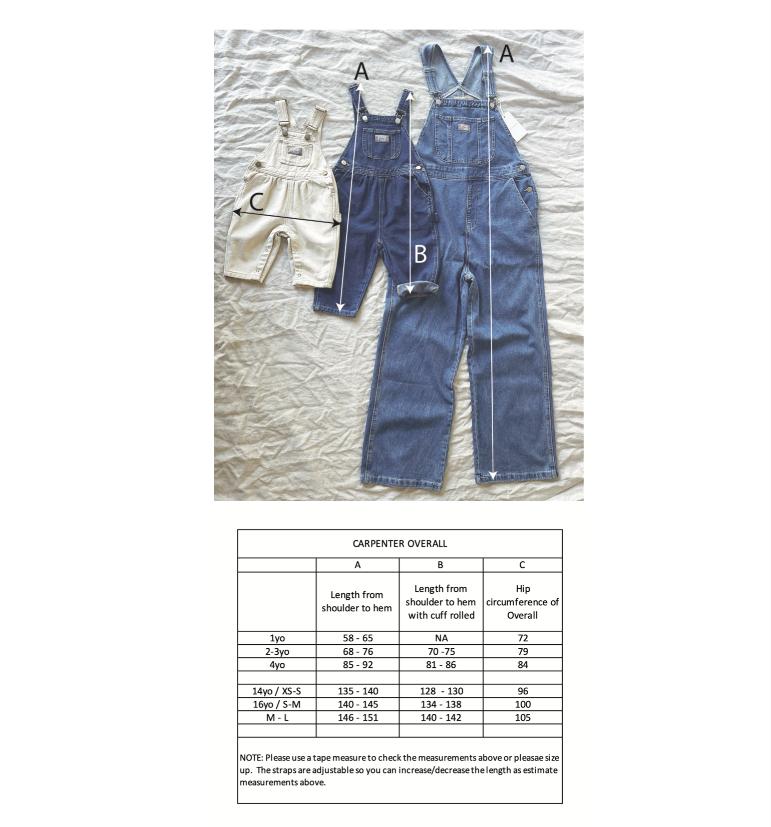 Carpenter Overall - Blue Night