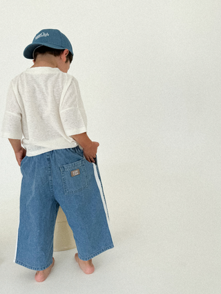 WS - Tricky Track Pant - Side Stripe Blue