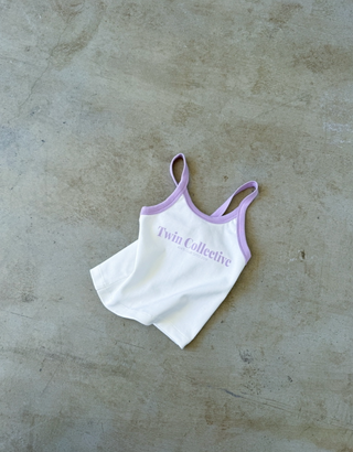 Retro Halter Tank - Lilac
