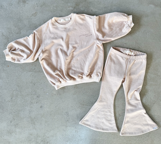 Fleecy Flare Set - Beige