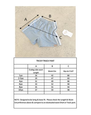 WS - Tricky Track Short - Side Stripe Light Blue