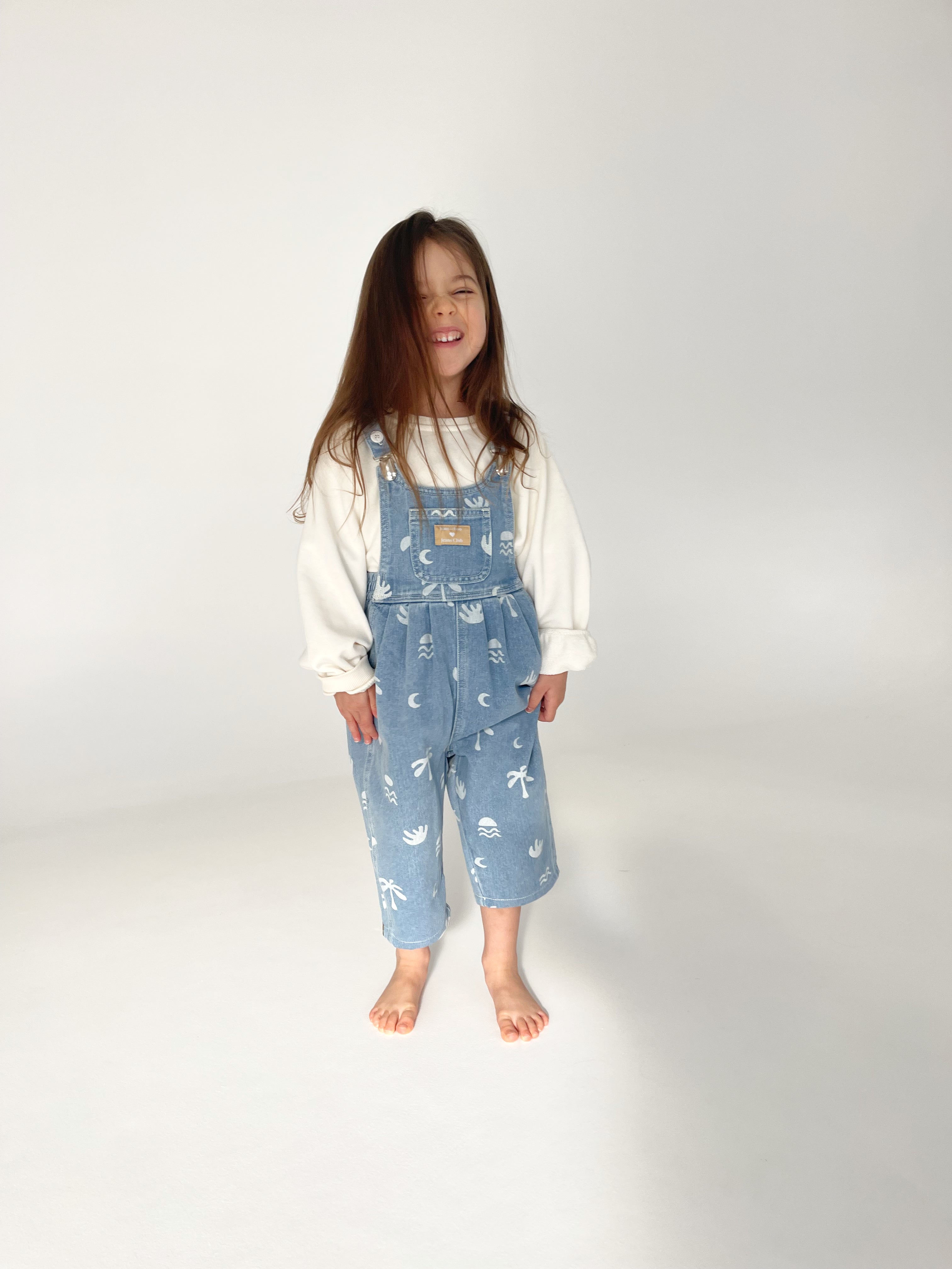 Bowie Bubble Overall - Cali Print Denim