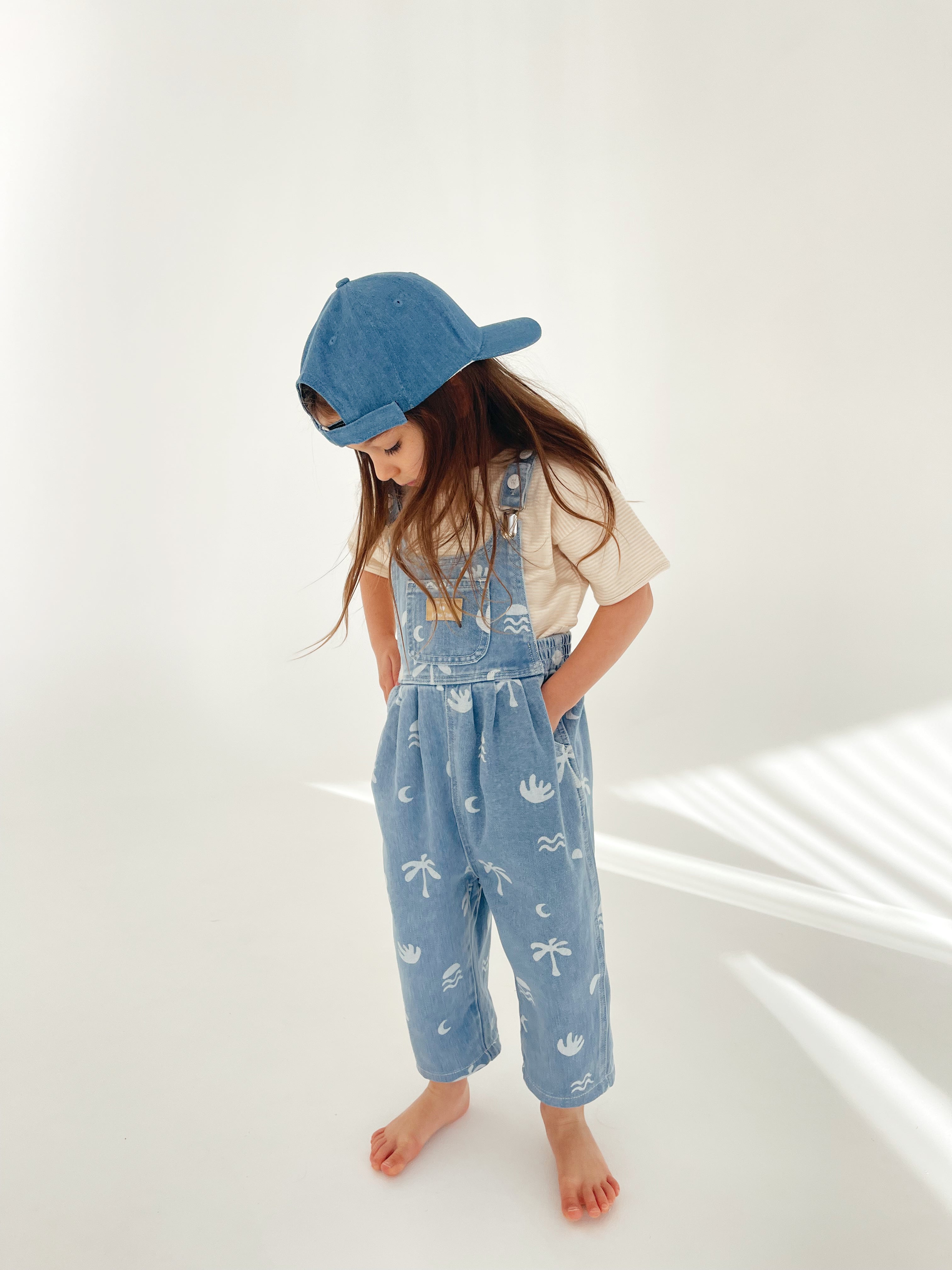 Bowie Bubble Overall - Cali Print Denim – Twin Collective Kids
