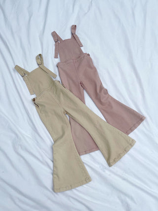 Farrah Flare Overall - Faded Pink