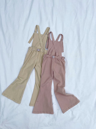 Farrah Flare Overall - Faded Pink-Size 12!