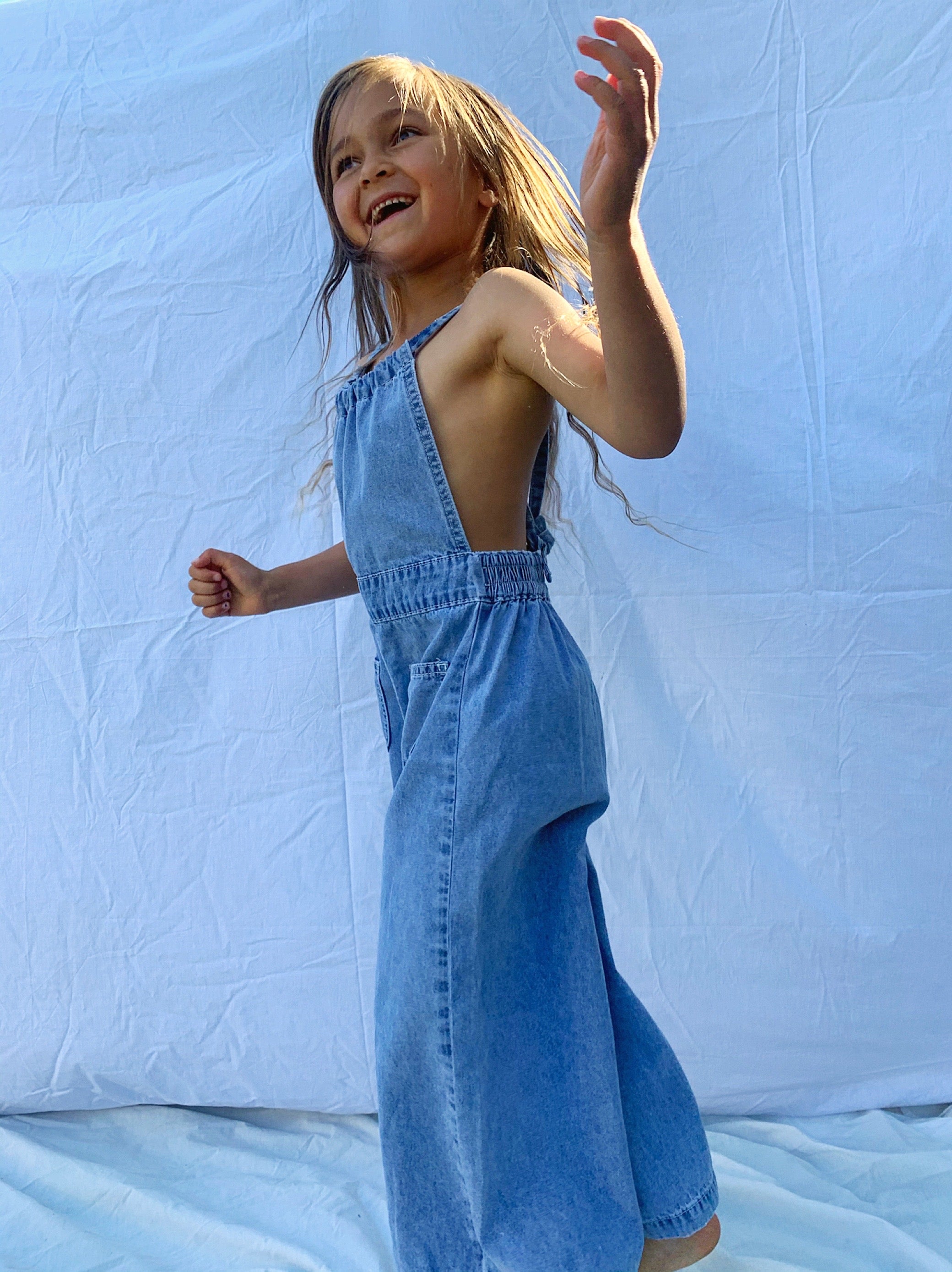 Jane Jumpsuit - Soft Blue – Twin Collective Kids