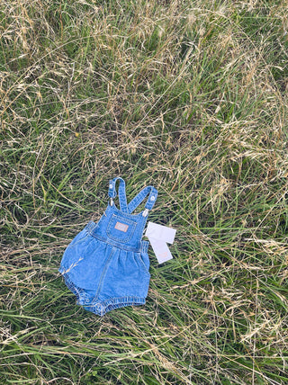 Bowie Bubble Romper - Ziggy Blue Hemp Denim - SAMPLE SALE