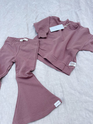 Lovecats Lounge Flare Set- Dried Plum- WOMENS Sizes ON SALE