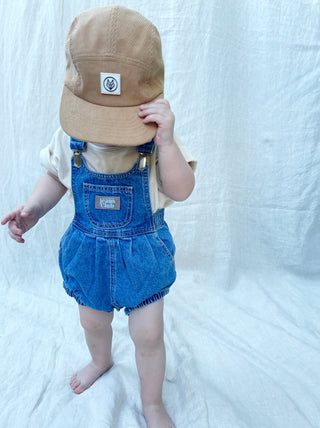 Bowie Bubble Romper - Ziggy Blue Hemp Denim - SAMPLE SALE
