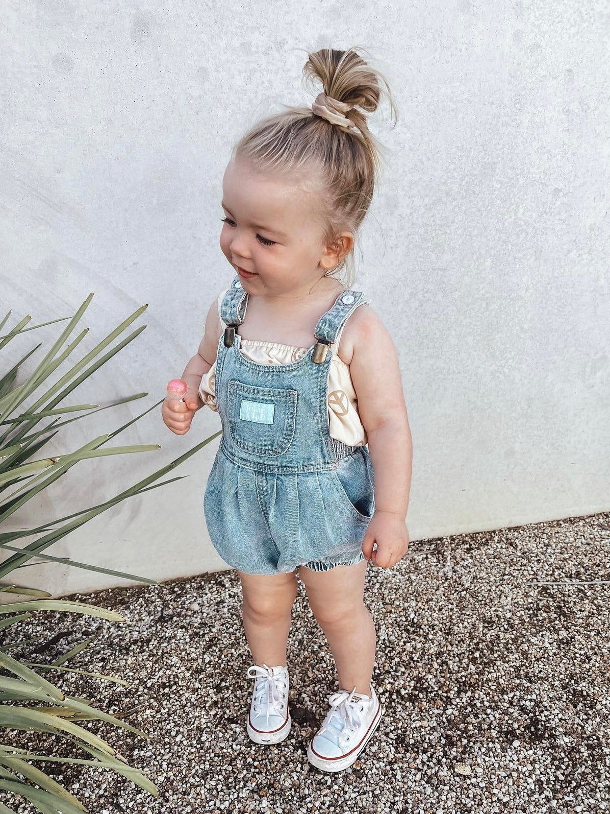 Bowie Bubble Romper - Light Blue Hemp Denim – Twin Collective Kids