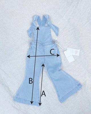Farrah Flare Overall - Baby Blue