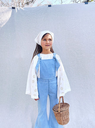 Farrah Flare Overall - Baby Blue