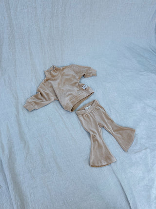 Velour Lounge Flare Set- Caramel- WOMENS Sizes ON SALE