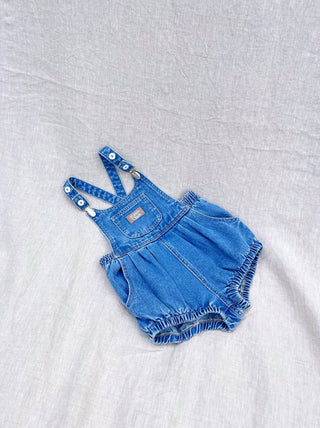 Bowie Bubble Romper - Ziggy Blue Hemp Denim - SAMPLE SALE