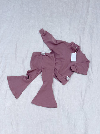 Lovecats Lounge Flare Set- Dried Plum- WOMENS Sizes ON SALE