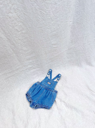 Bowie Bubble Romper - Ziggy Blue Hemp Denim - SAMPLE SALE