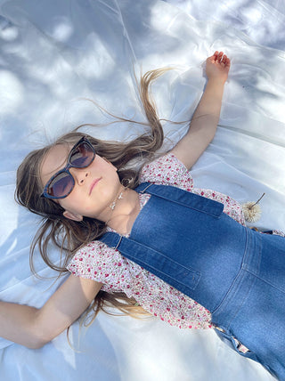 Farrah Flare Overall - Future Blue