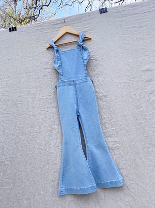 Farrah Flare Overall - Baby Blue