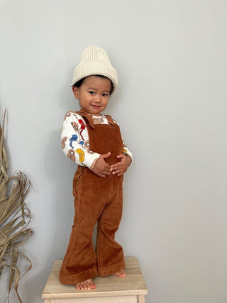 Farrah Flare Overall - Toffee Cord - Size 12!