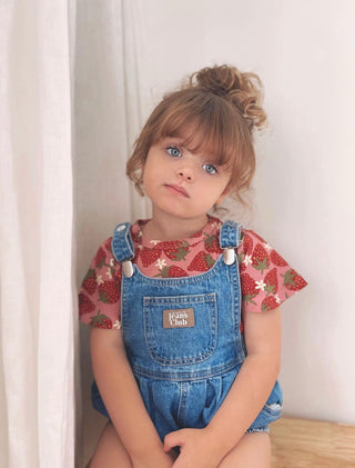 Bowie Bubble Romper - Ziggy Blue Hemp Denim - SAMPLE SALE